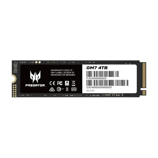 [IAIDSO0736] ACER PREDATOR SSD GM7 4Tb M.2 NVMe PCIe Gen 4x4