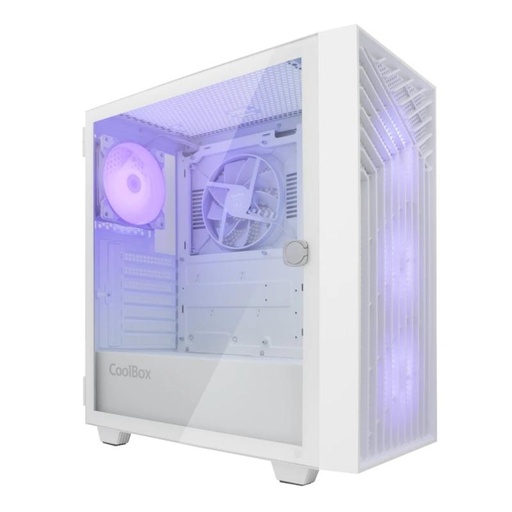 [ICACSM0856] Coolbox Caja Gaming ATX GA300 GRIDLINE White