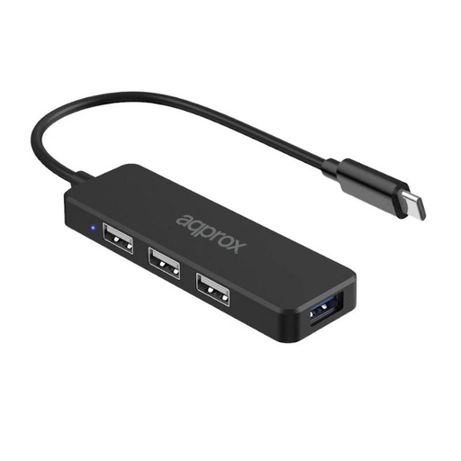 [AAOAAC0169] APPROX Hub USB Tipo-C 3USB 2.0 + 1Puerto USB 3.0