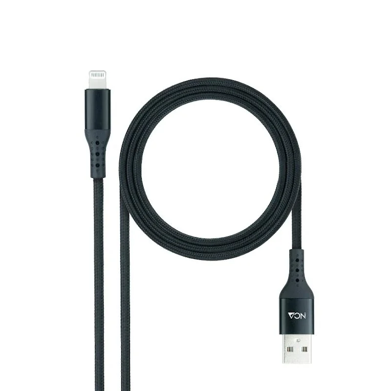 [AAOAAC0139] Nanocable Cable Lightining-USB A/M, Negro, 1 M