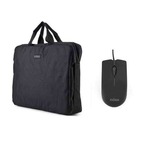 [AAOABT0867] NILOX Maletín 15.6"Negro+Ratón USB 1000dpi