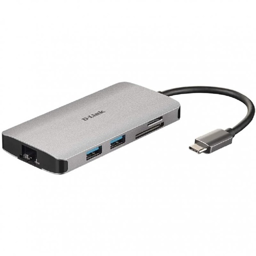 [AAOAUS0158] D-Link DUB-M810 Hub USB-C 8 en 1 HDMI/Eth/CardRead