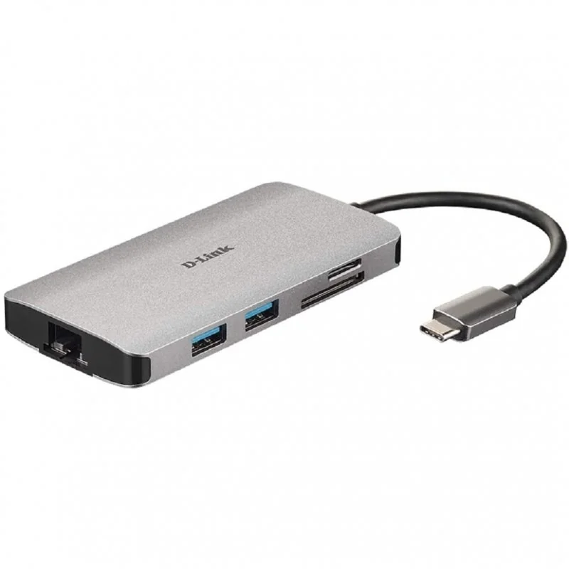 [AAOAUS0158] D-Link DUB-M810 Hub USB-C 8 en 1 HDMI/Eth/CardRead