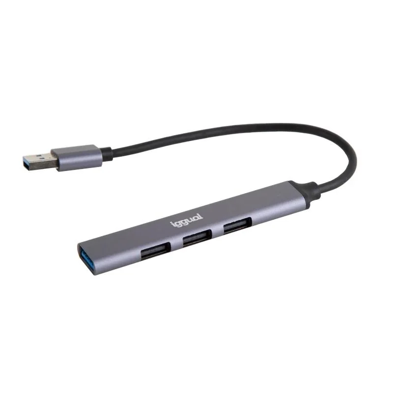 [AAOAUS0201] iggual Hub USB 3 puertos USB 2.0 + 1 USB 3.0 THIN