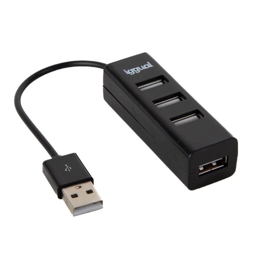 [AAOAUS0218] iggual Hub USB 2.0 x 4 puertos HUB-A-4p