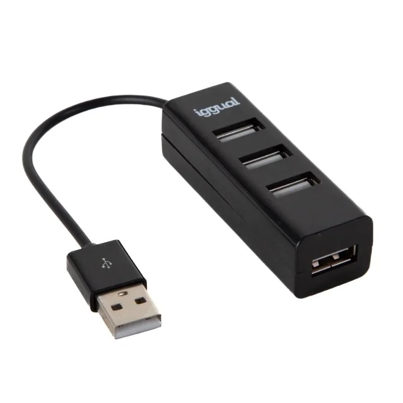 [AAOAUS0218] iggual Hub USB 2.0 x 4 puertos HUB-A-4p