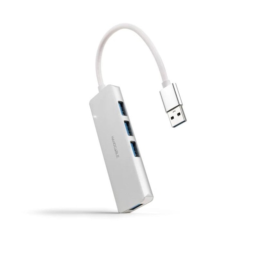 [AAOAUS0253] Nanocable Hub USB 3.0 4 x USB 3.0 10cm. Gris