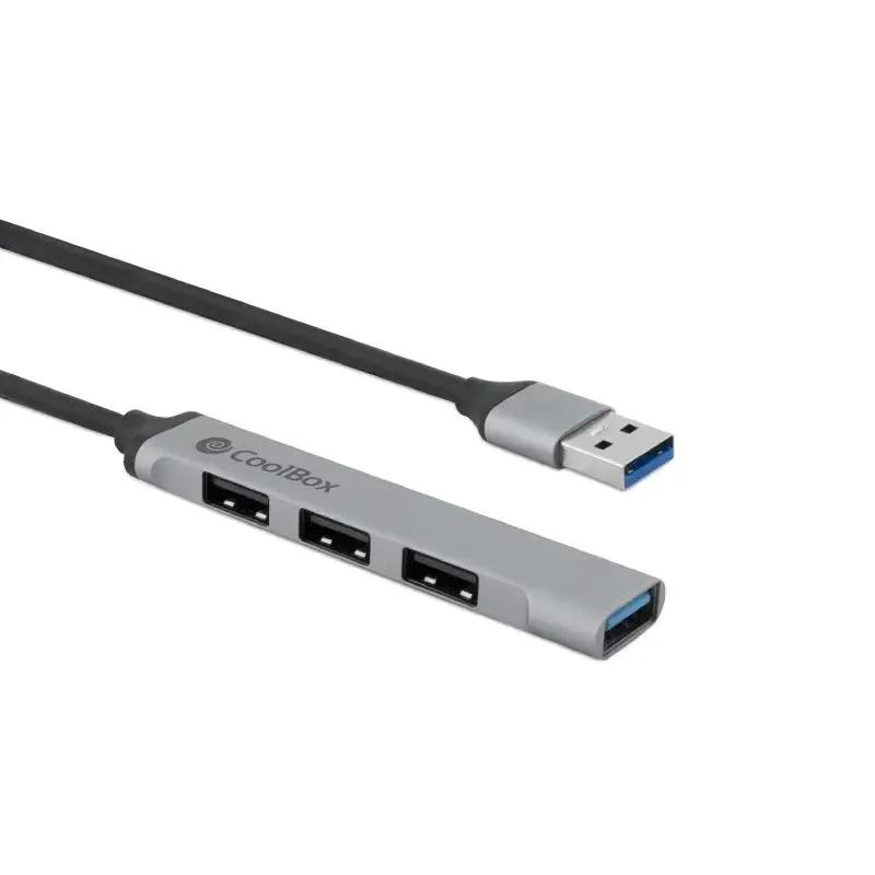 [AAOAUS0258] Coolbox HUB4 Lite USB-C/A 4 Puertos Aluminio