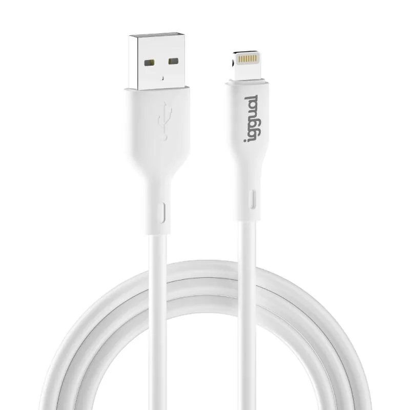 [AATCAT0300] iggual cable USB-A/Lightning 100 cm blanco