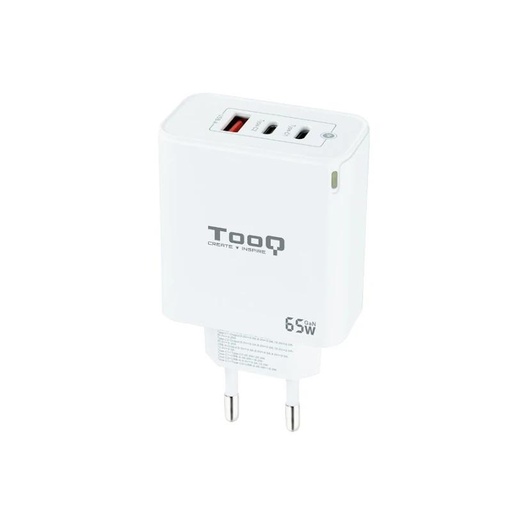 [AATCAT0344] TOOQ Cargador pared GAN 2xUSB-C 1xUSB-A 45W+20W