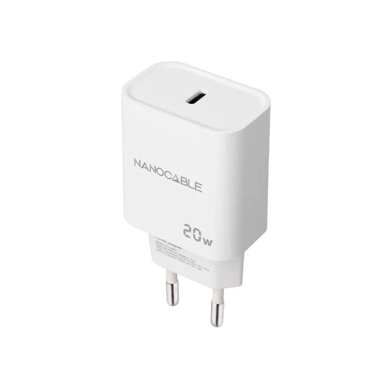 [AATCAT0425] Nanocable Cargador pared USB-C PD 20W Blanco