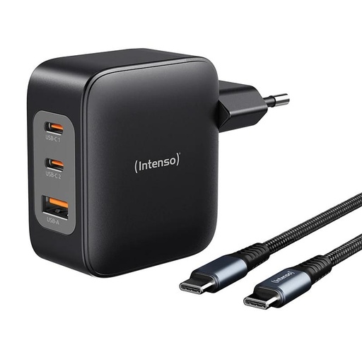 [AATCAT0466] Intenso | KIT Cargador GaN W100ACC + Cable USB-C