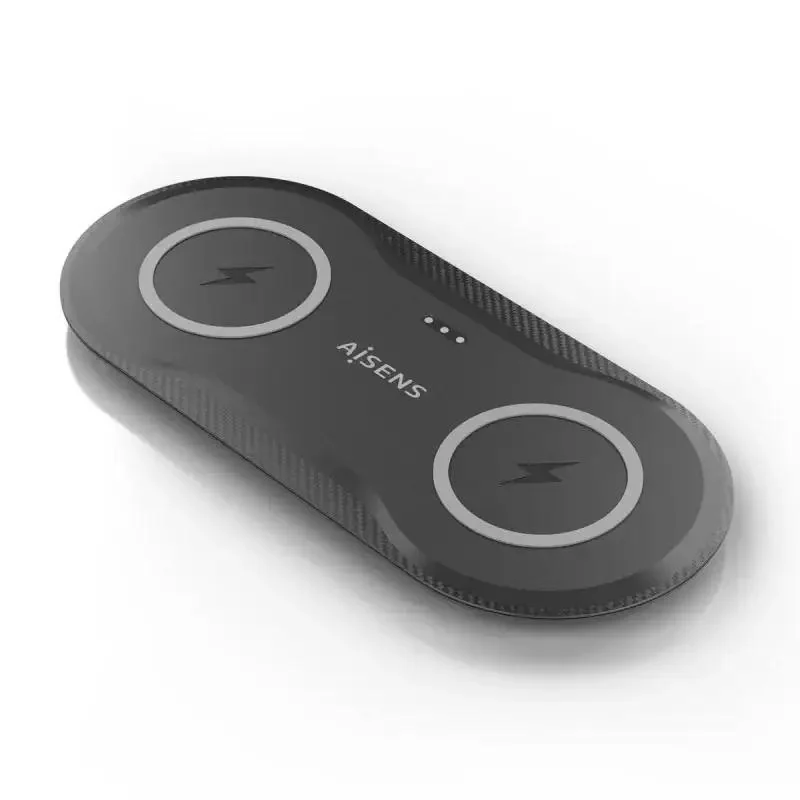 [AATCAT0476] Aisens Cargador Inalámbrico USBC 15W 2 en 1 Negro