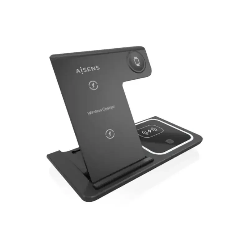 [AATCAT0477] Aisens Cargador Inalámbrico USBC 15W 3 en 1 compac