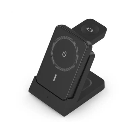 [AATCAT0483] Aisens Cargador Inalámbrico USBC 15W 4 en 1 Negro