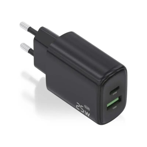 [AATCAT0495] Aisens Cargador GaN 25W USB-C PD 3.0 USB-A QC3.0