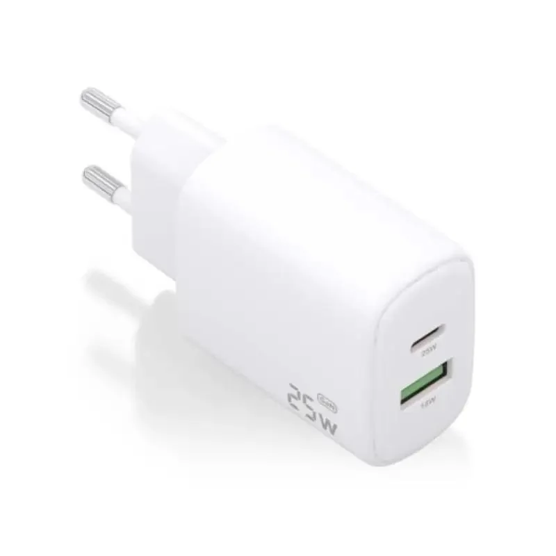 [AATCAT0496] Aisens Cargador GaN 25W USB-C PD 3.0 USB-A QC3.0
