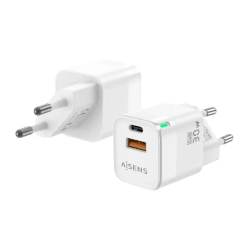[AATCAT0498] Aisens Cargador GaN 30W USB-C PD3.0 QC4.0 USB-A