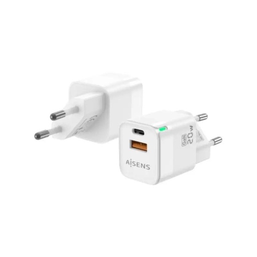 [AATCAT0499] Aisens Cargador GaN 20W 1xUSB-C PD3.0 Blanco