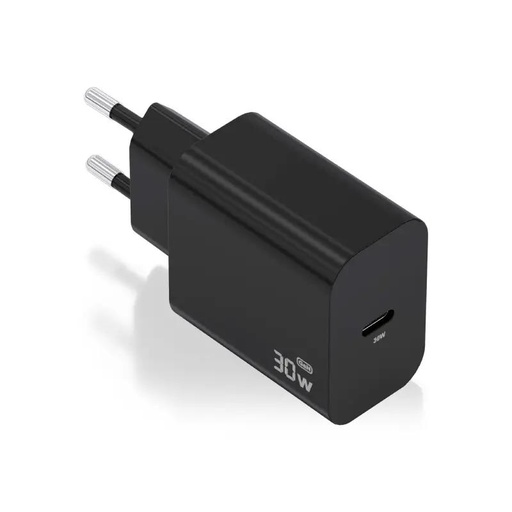 [AATCAT0502] Aisens Cargador Gan 30W 1xUSB-C PD3.0 Negro
