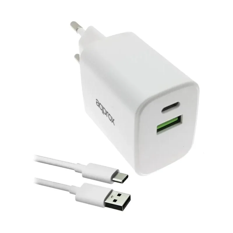 [AATCAT0504] APPROX CARGADOR 35W QC 1 X USB A+ 1 X USB C+CABLE