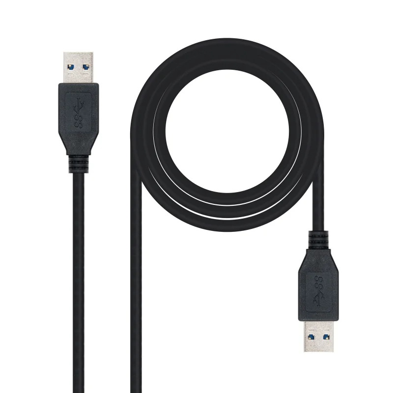 [AIEACI0085] Nanocable Cable USB 3.0, tipo A/M-A/M, Negro, 1m