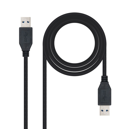 [AIEACI0085] Nanocable Cable USB 3.0, tipo A/M-A/M, Negro, 1m