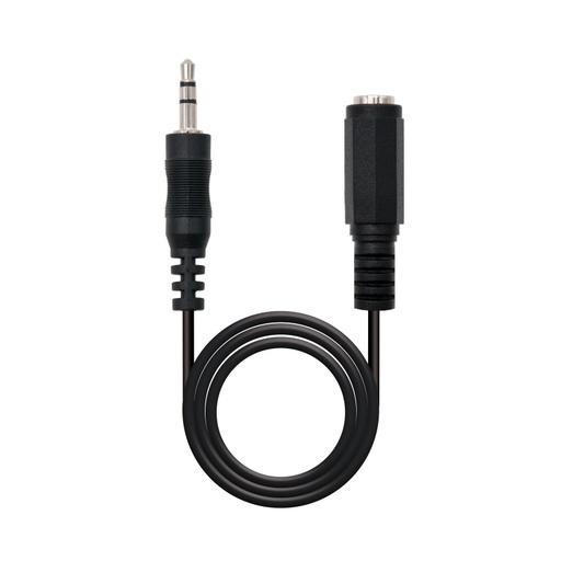 [AISCCI0035] Nanocable Cable Audio, Jack 3.5/M-H, Negro, 3 M