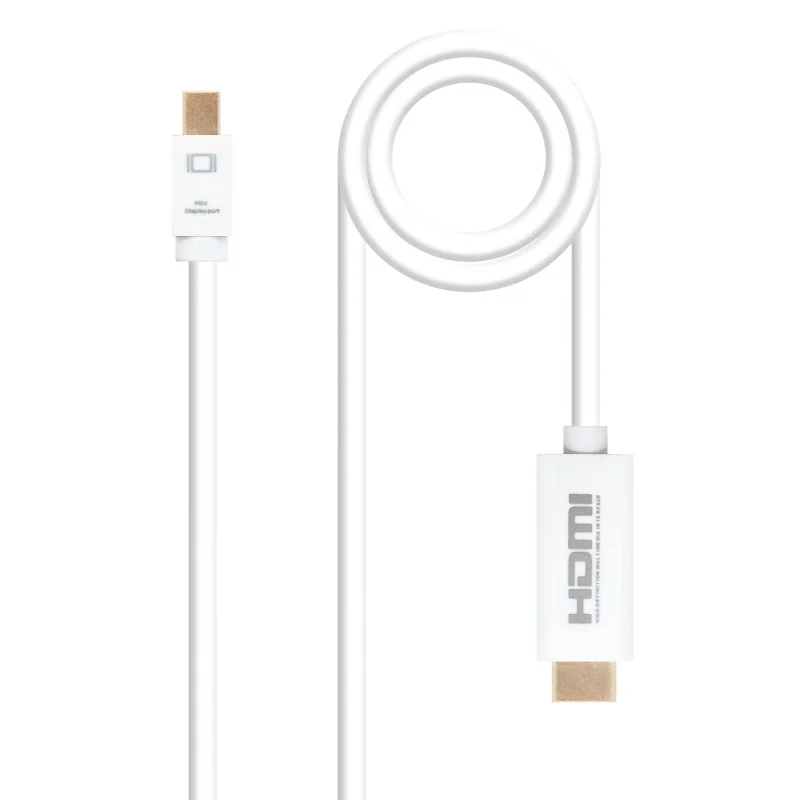[AISCCI0358] Nanocable Cable Conversor Mini DP/ HDMI 2 M Blanco