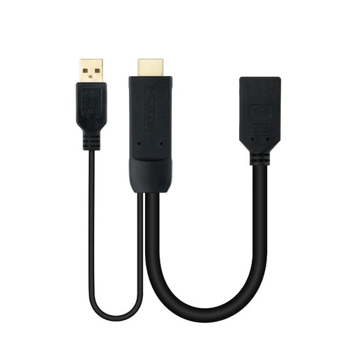 [AISCCI0645] Nanocable Conversor HDMI/M a DP/H Negro 20 cm