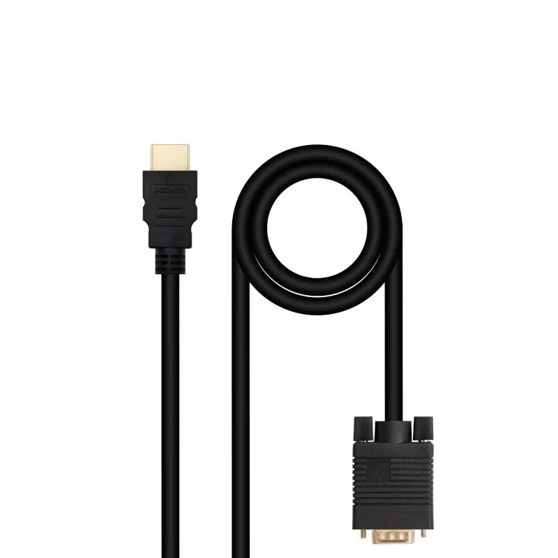 [AISCCI0680] Nanocable Conversor HDMI a VGA M-M, 1.8 m Negro