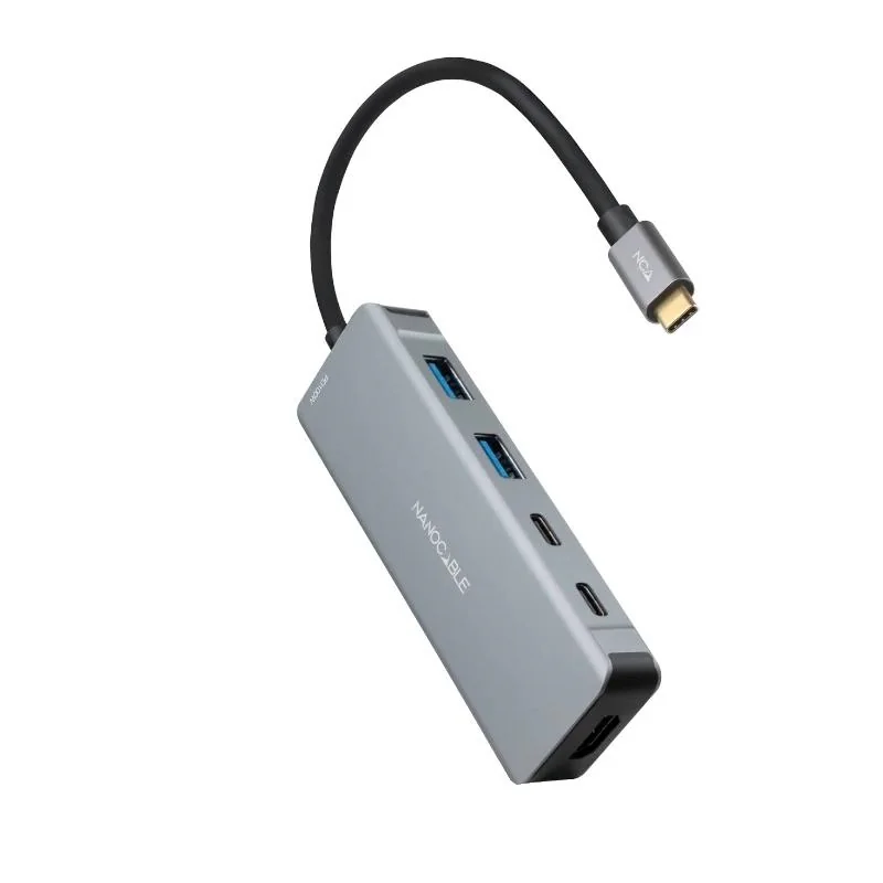 [AISCCI0705] Nanocable Hub USB-C 2xUSB-A+2xUSB-C+HDMI+USB-C PD