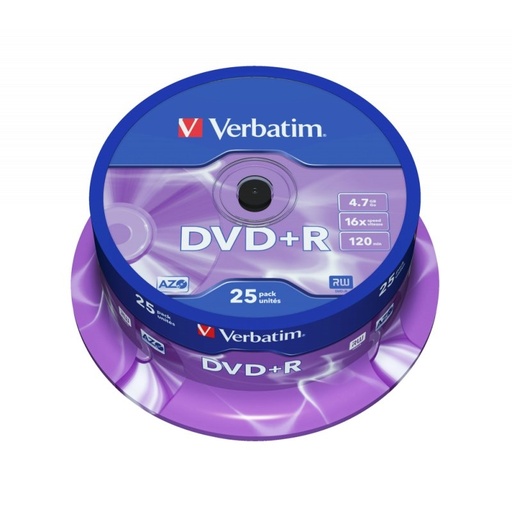 [CCDDMW0003] Verbatim DVD+R 4.7GB 16x Tarrina 25Uds