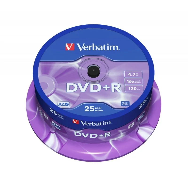 [CCDDMW0003] Verbatim DVD+R 4.7GB 16x Tarrina 25Uds