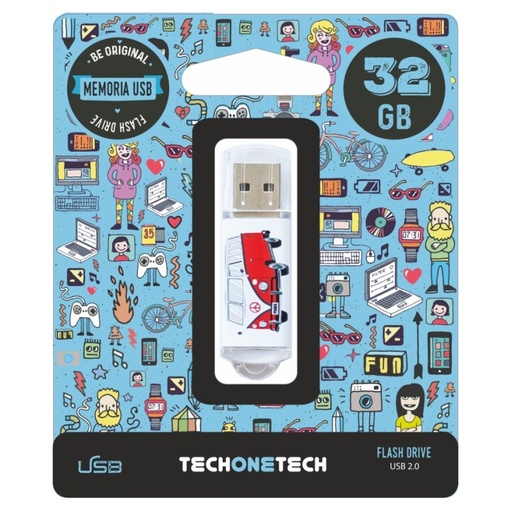 [FAELAP0591] TECH ONE TECH Camper Van-Van 32 Gb USB 2.0