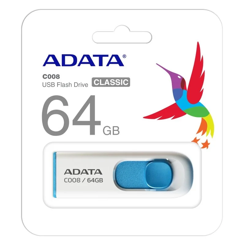 [FAELAP0644] ADATA Lapiz Usb C008 64GB USB 2.0 Blanco/Azul