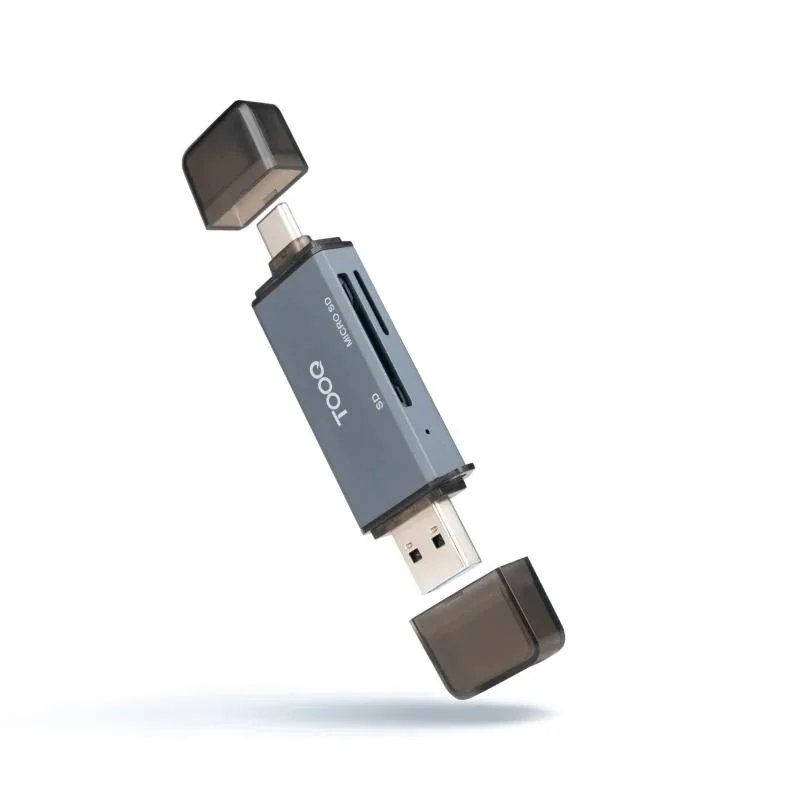 [FLTLFL0096] Tooq TQR-3001G Lector USB3.0 (USB-C+USB-A) SD/TF