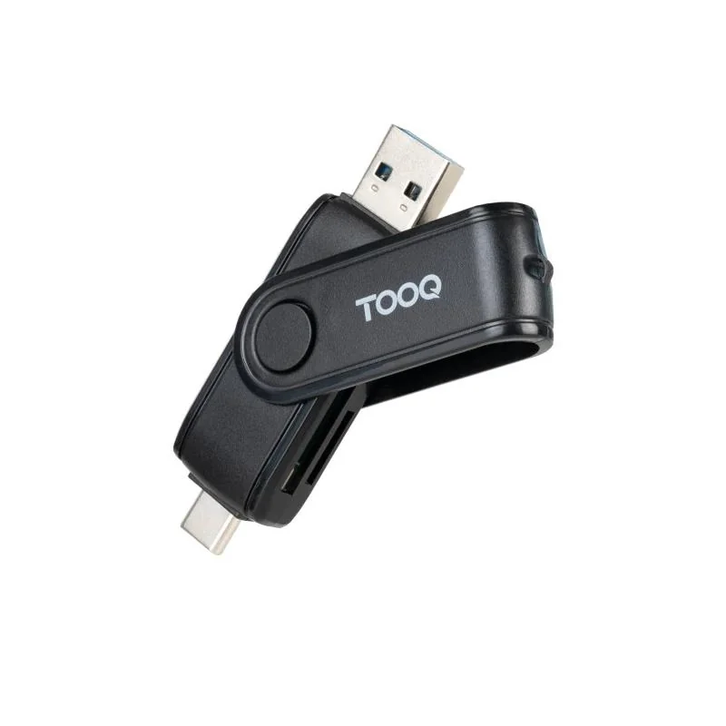 [FLTLFL0098] Tooq TQR-3003B Lector USB-C 2.0+USB-A 3.0 SD/TF