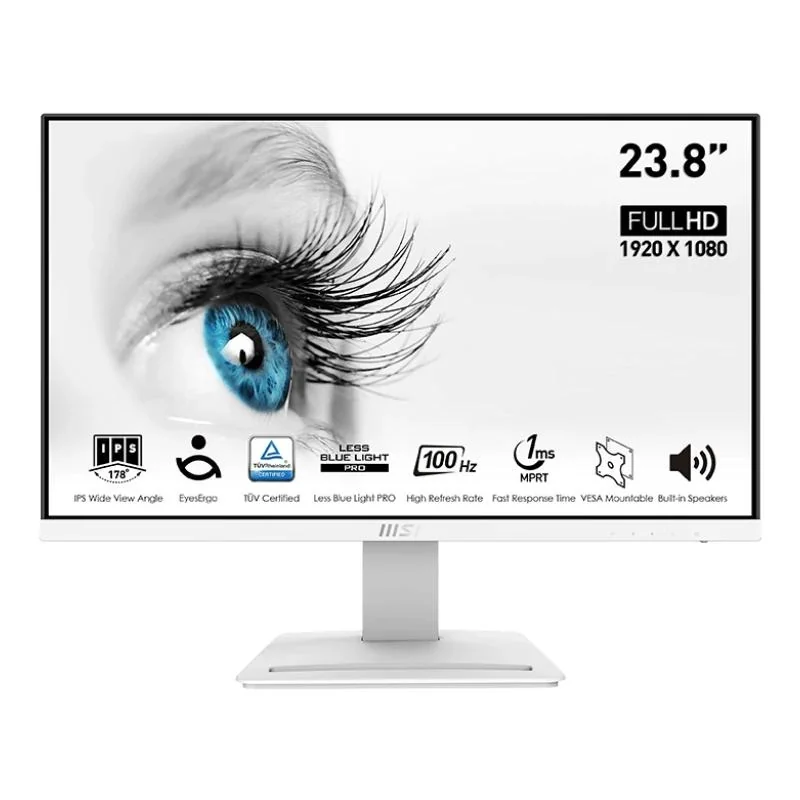 [FMOMLE0814] MSI MP243XW Monitor 23.8" 100 hz FHD DP HDMI MM bc