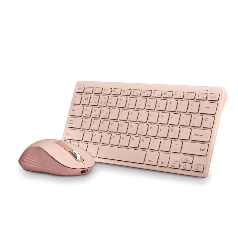 [FTRCTR0236] NGS KIT TECLADO Y RATON MULTIFUNCION RECARG ROSA