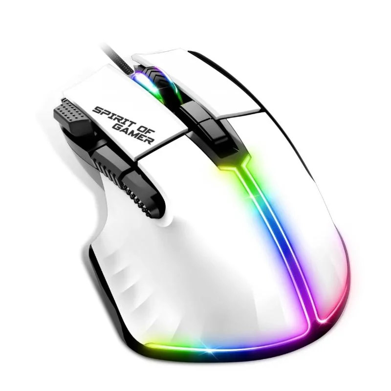 [FTRRCA0761] Spirit of Gamer Raton Souris Pro M5 Blanco