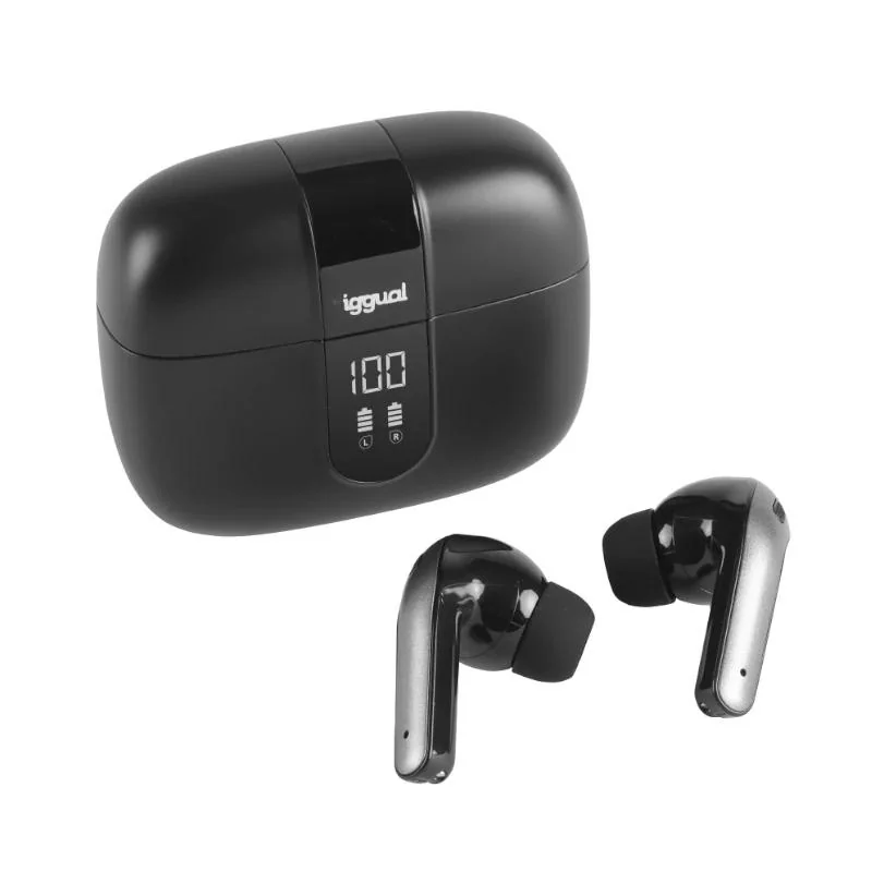 [MAUAMI1141] iggual Auriculares inalámbricos TWS Bluetooth negr