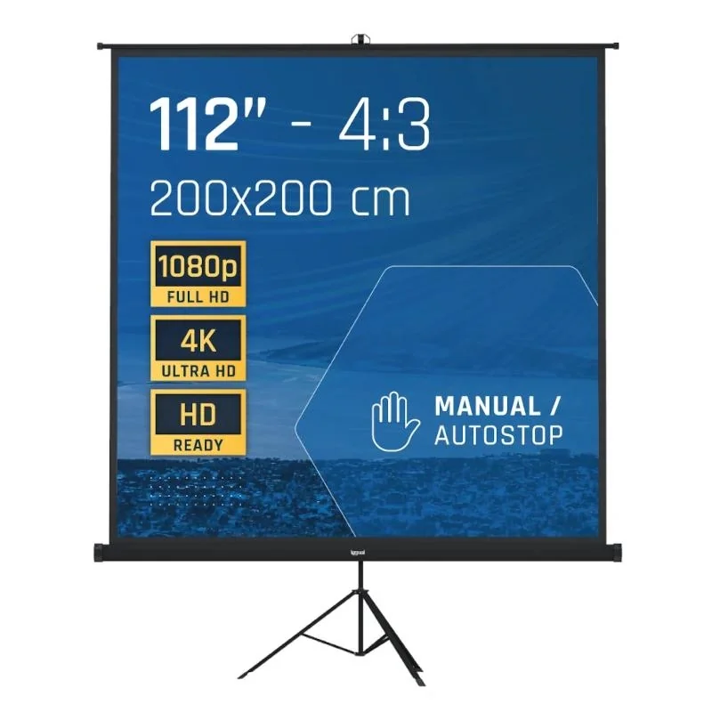 [MPRPAY0047] iggual Pantalla 112" 200x200 cm con trípode+bolsa