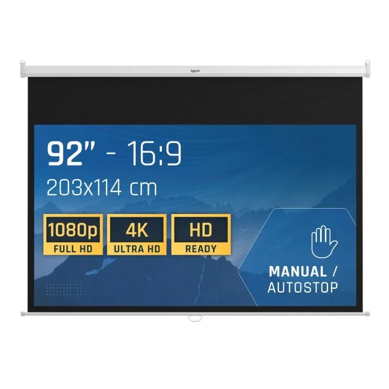 [MPRPAY0071] iggual Pantalla manual 16:9 92" 203x114 cm