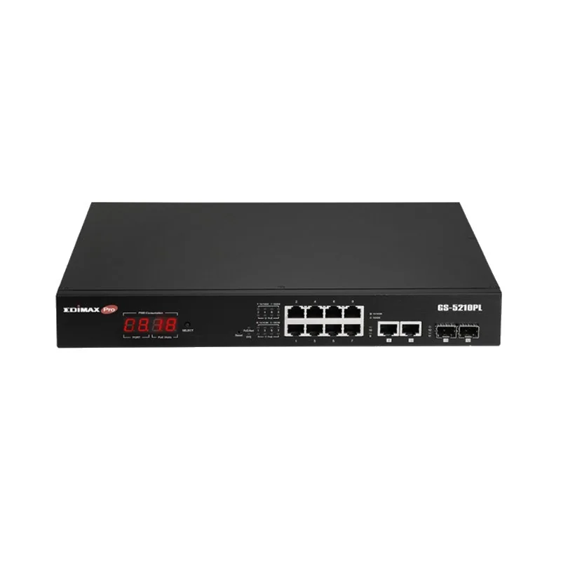 [NSWSAR0289] Edimax GS-5210PL Switch 10xGb PoE+ 2xSFP Surve