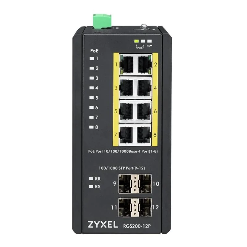 [NSWSID0019] Zyxel RGS200-12P Switch POE Gest DIN 240W IP30
