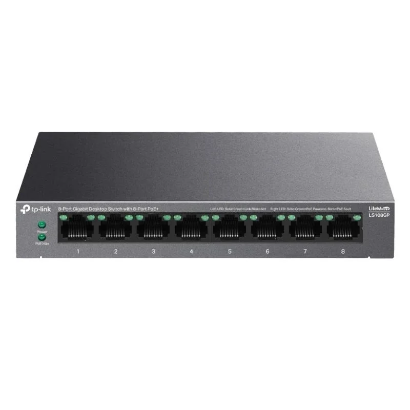 [NSWSSO0372] TP-Link LS108GP Switch 8xGb PoE+ 62W Desktop