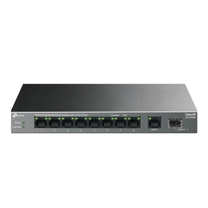[NSWSSO0377] TP-Link LS1210GP Switch 8xG PoE+ 1xGb 1xSFP 61W