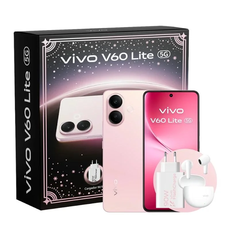 [NTETMO2984] VIVO V60 Lite 5G 6.77" 8Gb 256Gb Pink Bundle