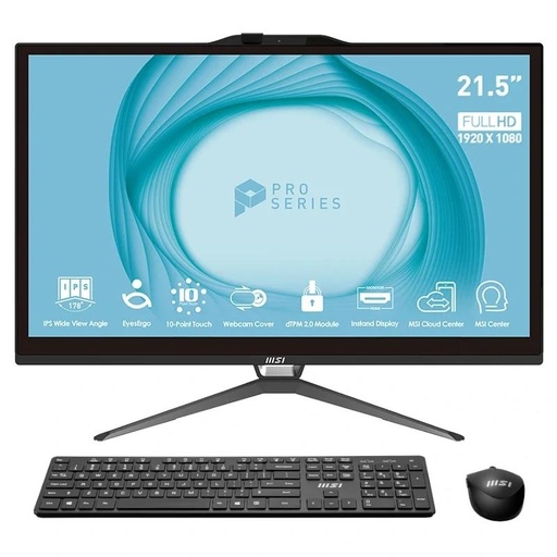 [PPCAIO0660] MSI Pro AP222T-208ES i3-13100 8 256 W11H 22" tac.N